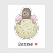 Sticker Mole with Moon (Feuille)
