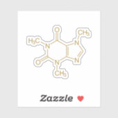 Sticker Molécule de caféine (Feuille)