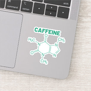 Sticker Molécule de caféine verte