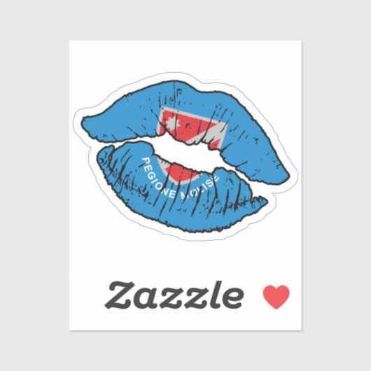 Sticker Molise Molisan Lipstick Lover Drapeau (Feuille)