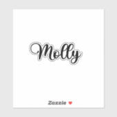 Sticker Molly Name - Calligraphie manuscrite (Feuille)