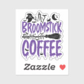 Sticker Mon Broomstick tourne sur le Cool Halloween addict (Feuille)