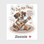 Sticker Mon Chien A Fleas Ukulele Tuning Chanson (Feuille)