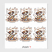 Sticker Mon Chien A Fleas Ukulele Tuning Chanson (Feuille)