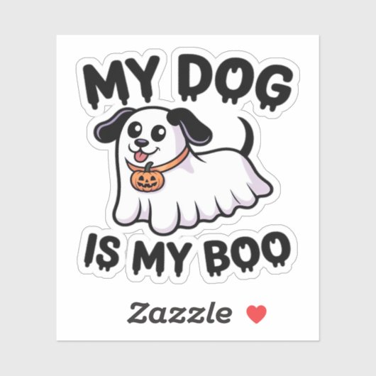 Sticker Mon Chien Est Ma Chemise De Boo � Drôle Drôle Dign (Feuille)