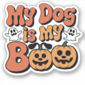 Sticker Mon Chien Est Mon Bois, Professeur, Amusant Drôle (Devant)