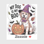 Sticker Mon chien est My Boo Halloween (Feuille)