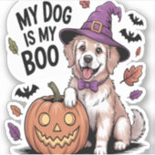 Sticker Mon chien est My Boo Halloween (Devant)