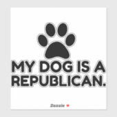 Sticker Mon Chien Est Un Républicain (Feuille)