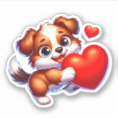 Sticker Mon chiot valentine (Devant)