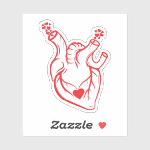 Sticker Mon coeur véritable est l'amour.
