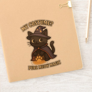 Sticker Mon déguisement Pure Meow Magic Sorcière Chat Hall