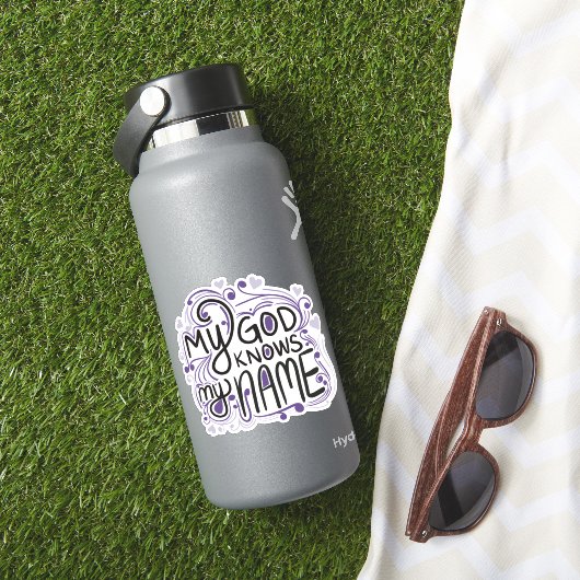 Sticker Mon Dieu connaît mon nom (HydroFlask Insitu)