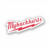 Sticker Mon dos fait mal au travail Casquette dur (Devant)