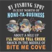 STICKER MON ENDROIT DE PÊCHE (Devant)