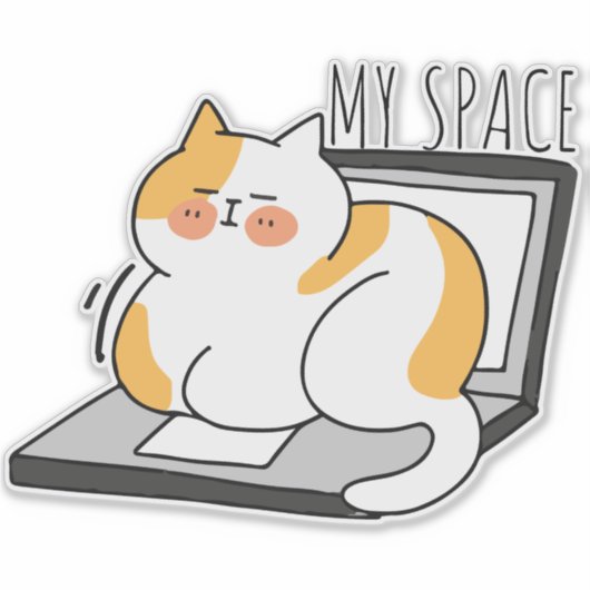 Sticker Mon espace pour chat (Devant)