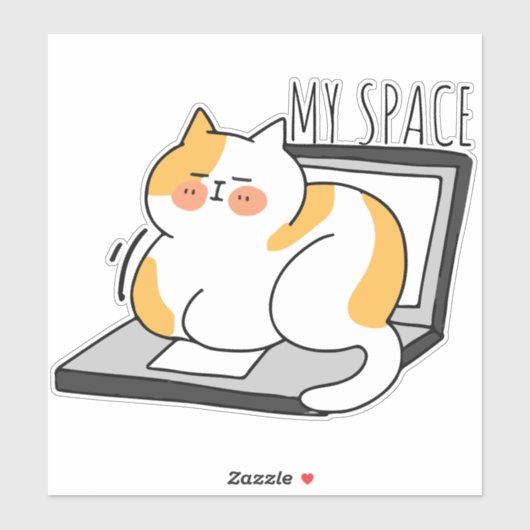 Sticker Mon espace pour chat (Feuille)