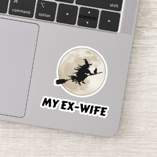 Sticker Mon ex-femme est une sorcière, un divorce amer