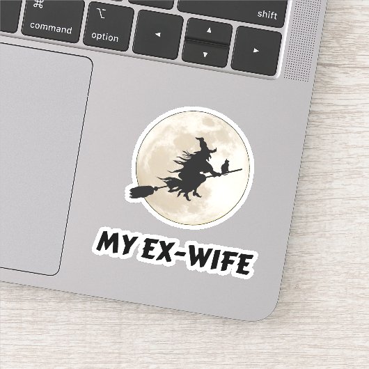 Sticker Mon ex-femme est une sorcière, un divorce amer (Détail)