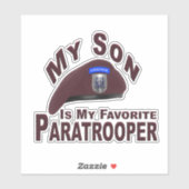 Sticker Mon Fils est mon Parachutiste favori (Feuille)