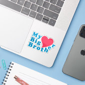 Sticker Mon grand frère amour (Ordinateur portable avec iPhone)