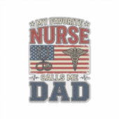 Sticker Mon infirmière préférée m'appelle papa conception (Devant)