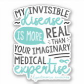 Sticker Mon invisible Dysautonomie de maladie (Devant)