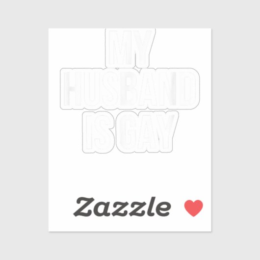Sticker Mon Mari Est Gay (Feuille)