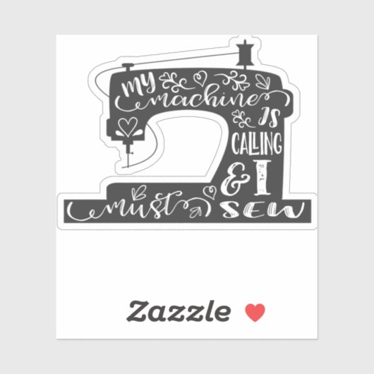 Sticker Mon ordinateur appelle (Feuille)