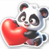 Sticker Mon panda valentine (Devant)