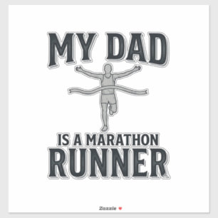 Sticker Mon père est un coureur de marathon Vintage Shirt