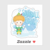 Sticker Mon pote, l'Elf Snowball combat ! (Feuille)