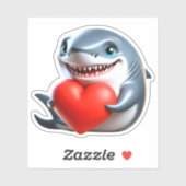 Sticker Mon requin valentin (Feuille)