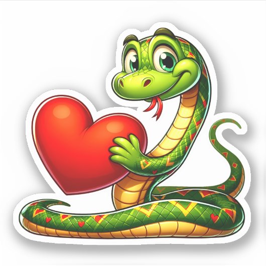 Sticker Mon serpent valentine (Devant)