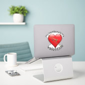 Sticker Mon Trombone est ma Saint Valentin (Ordinateur portable sur le bureau)