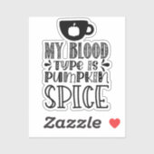 Sticker Mon Type De Sang Est Épice Citrouille (Feuille)