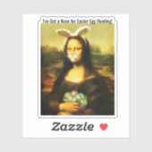 Sticker Mona Lisa Bunny Ears Easter (Feuille)