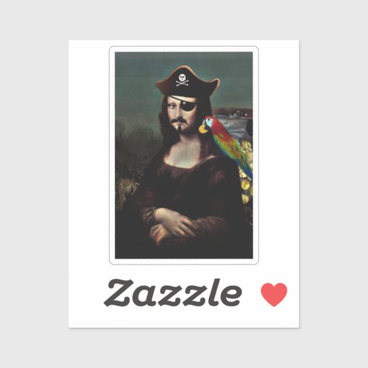 Sticker Mona Lisa Pirate (Feuille)