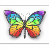 Sticker Monarque papillon arc-en-ciel (Devant)