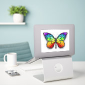 Sticker Monarque papillon arc-en-ciel (Ordinateur portable sur le bureau)