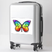 Sticker Monarque papillon arc-en-ciel (Sur valise)