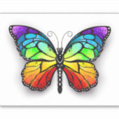 Sticker Monarque papillon arc-en-ciel (Devant)