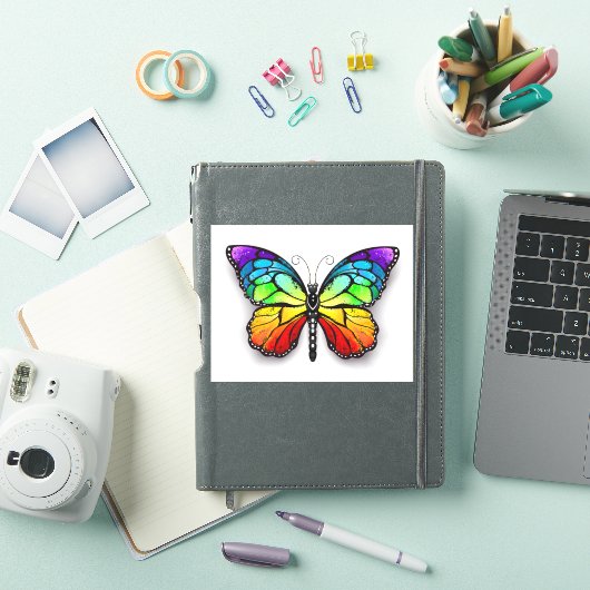 Sticker Monarque papillon arc-en-ciel (Couverture iPad)