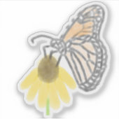 Sticker Monarque papillon et Black Eyed Susan (Devant)