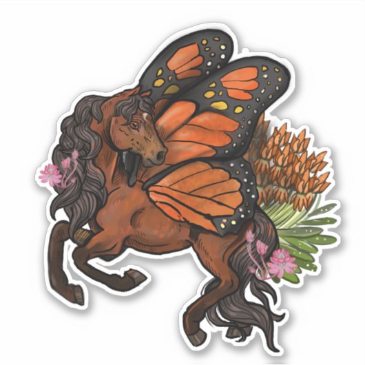 Sticker Monarque Pixie Horse Pegasus (Devant)