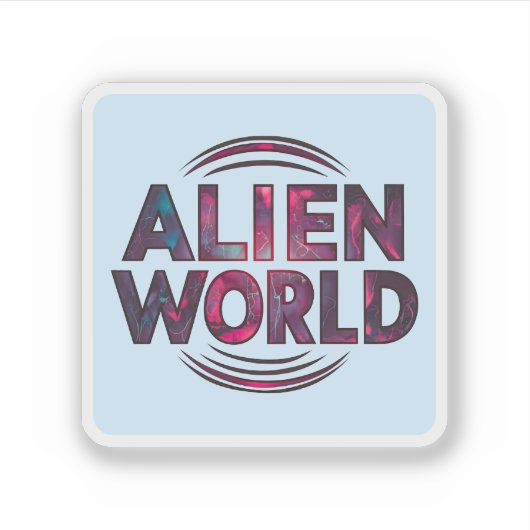 Sticker Monde alien (Devant)