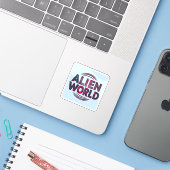 Sticker Monde alien (Ordinateur portable avec iPhone)