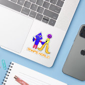 Sticker Monde de Forme (Ordinateur portable avec iPhone)