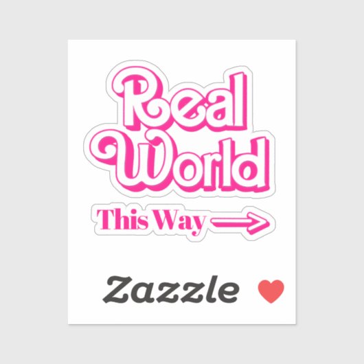 Sticker Monde réel : de cette façon (Feuille)