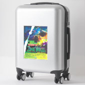 Sticker Mondes Zombie Galaxie d'Halloween (Sur valise)